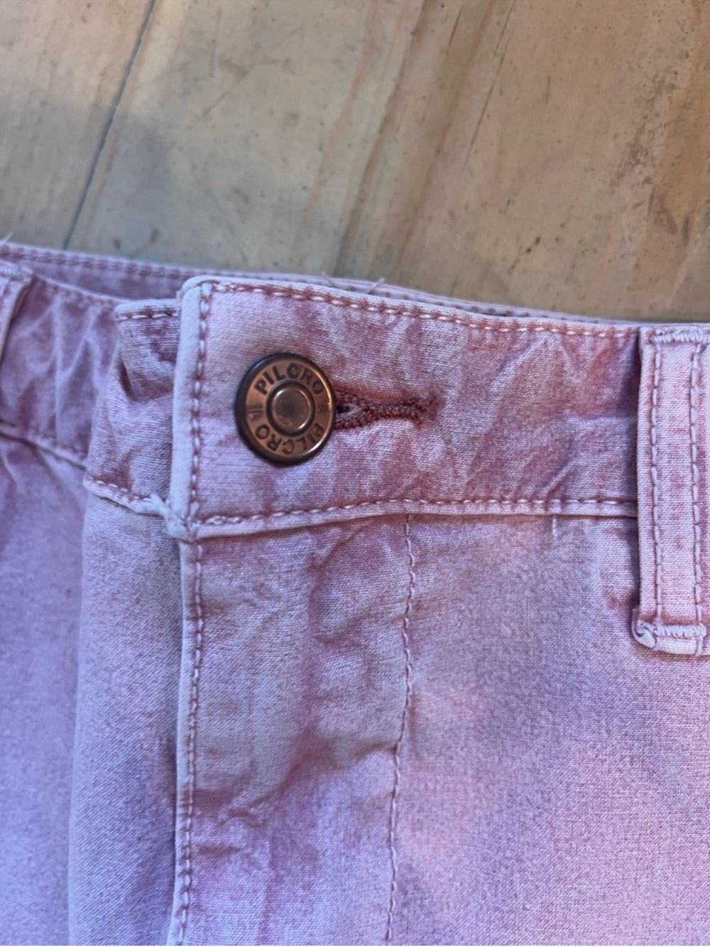 NWOT Pilcro James High Waisted Cropped Pink Jeans - Picture 5 of 6